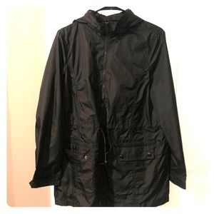 Black rain jacket